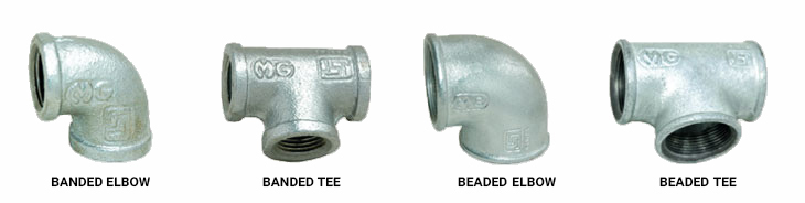 Banded Beaded Pipe Fittings
