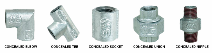 Concealed Pipe Fittings